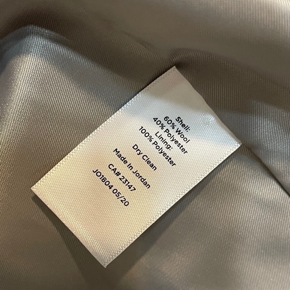 Talbots Plus Tailored Gray Wool Blend Single Breast Professional Blazer - Picture 9 of 11